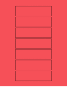Sheet of 4.625" x 1.25" True Red labels
