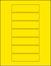 Sheet of 4.625" x 1.25" True Yellow labels