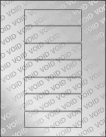 Sheet of 4.625" x 1.25" Void Silver Polyester labels
