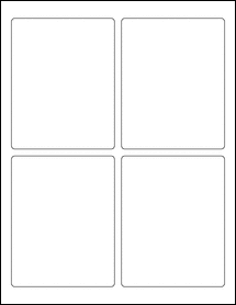 Sheet of 3.75" x 4.75"  labels