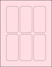 Sheet of 2" x 4.375" Pastel Pink labels