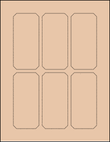 Sheet of 2" x 4.375" Light Tan labels