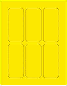 Sheet of 2" x 4.375" True Yellow labels