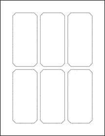 Sheet of 2" x 4.375" Removable White Matte labels