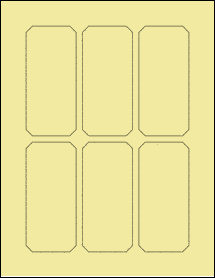 Sheet of 2" x 4.375" Pastel Yellow labels