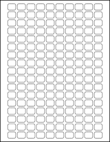 Sheet of 0.625" x 0.5"  labels