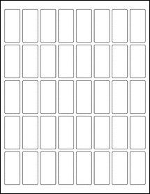 Sheet of 0.875" x 1.883"  labels