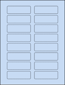 Sheet of 3.1" x 1" Pastel Blue labels