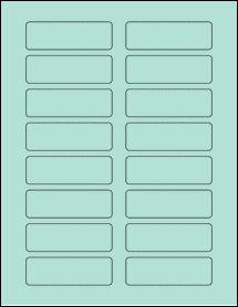 Sheet of 3.1" x 1" Pastel Green labels