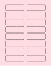 Sheet of 3.1" x 1" Pastel Pink labels