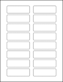 Sheet of 3.1" x 1" 100% Recycled White labels