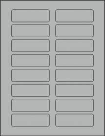 Sheet of 3.1" x 1" True Gray labels