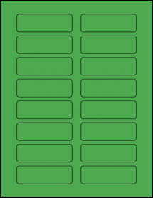 Sheet of 3.1" x 1" True Green labels