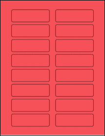 Sheet of 3.1" x 1" True Red labels