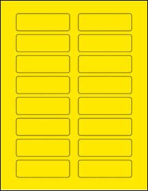 Sheet of 3.1" x 1" True Yellow labels