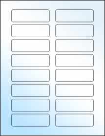 Sheet of 3.1" x 1" White Gloss Laser labels