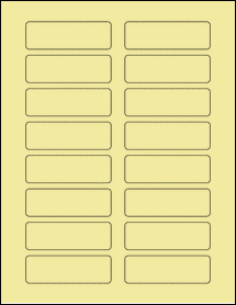 Sheet of 3.1" x 1" Pastel Yellow labels