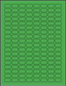 Sheet of 0.8125" x 0.4375" True Green labels