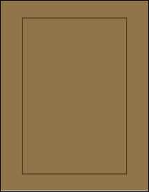 Sheet of 6" x 9" Brown Kraft labels