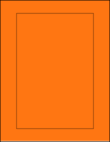 Sheet of 6" x 9" Fluorescent Orange labels