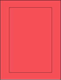 Sheet of 6" x 9" True Red labels