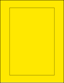 Sheet of 6" x 9" True Yellow labels