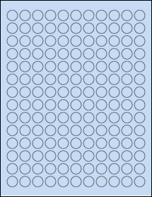 Sheet of 0.59375" Circle Pastel Blue labels