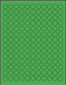 Sheet of 0.59375" Circle True Green labels