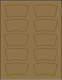 Sheet of 3.3753" x 1.7735" Brown Kraft labels