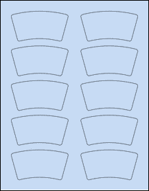 Sheet of 3.3753" x 1.7735" Pastel Blue labels