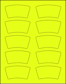 Sheet of 3.3753" x 1.7735" Fluorescent Yellow labels