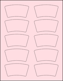 Sheet of 3.3753" x 1.7735" Pastel Pink labels