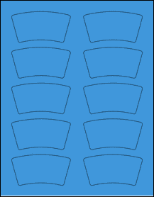 Sheet of 3.3753" x 1.7735" True Blue labels