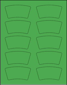 Sheet of 3.3753" x 1.7735" True Green labels