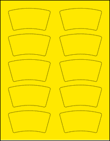 Sheet of 3.3753" x 1.7735" True Yellow labels