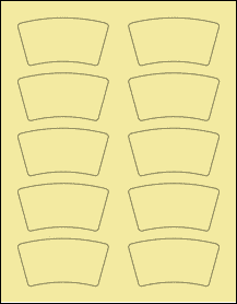 Sheet of 3.3753" x 1.7735" Pastel Yellow labels