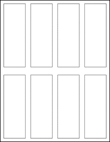 Sheet of 1.6875" x 4.9375"  labels