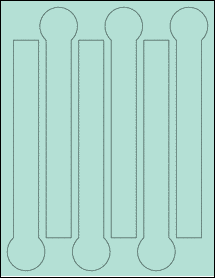 Sheet of 1.5" x 9.1875" Pastel Green labels