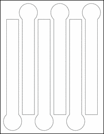 Sheet of 1.5" x 9.1875" Aggressive White Matte labels