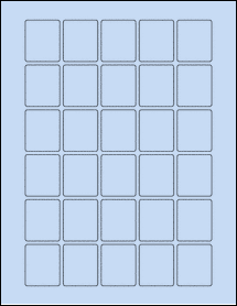 Sheet of 1.25" x 1.5" Pastel Blue labels