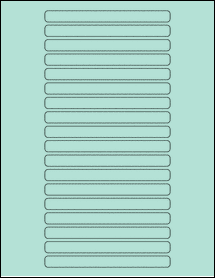 Sheet of 5" x 0.45" Pastel Green labels