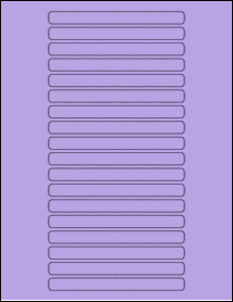 Sheet of 5" x 0.45" True Purple labels