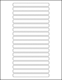 Sheet of 5" x 0.45" Standard White Matte labels