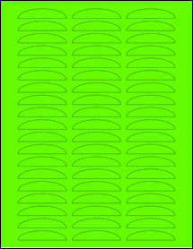 Sheet of 0" x 0" Fluorescent Green labels