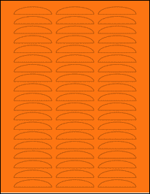 Sheet of 0" x 0" Fluorescent Orange labels