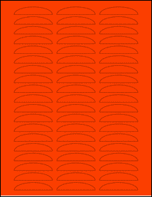 Sheet of 0" x 0" Fluorescent Red labels