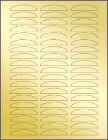 Sheet of 0" x 0" Gold Foil Laser labels