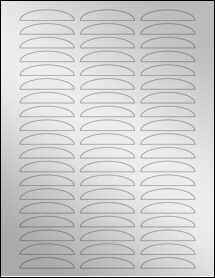 Sheet of 0" x 0" Silver Foil Inkjet labels