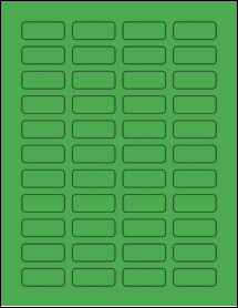 Sheet of 1.54" x 0.63" True Green labels