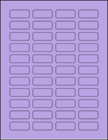 Sheet of 1.54" x 0.63" True Purple labels